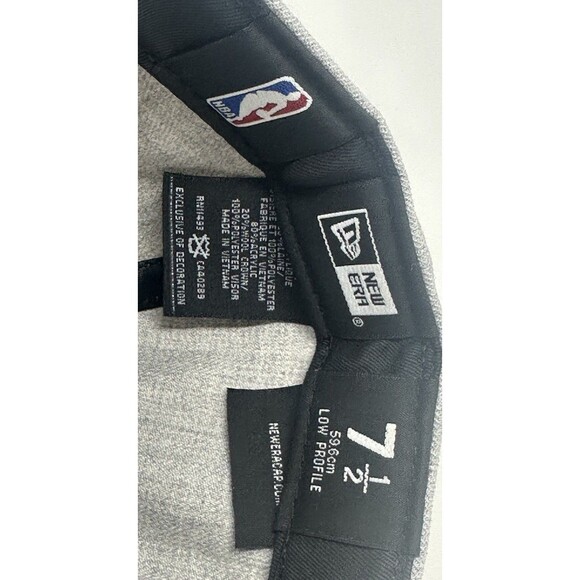 New Era Philadelphia 76ers 59Fifty Fitted Hat Men’s 7 1/2 Gray Blue NBA Bball - Picture 9 of 9